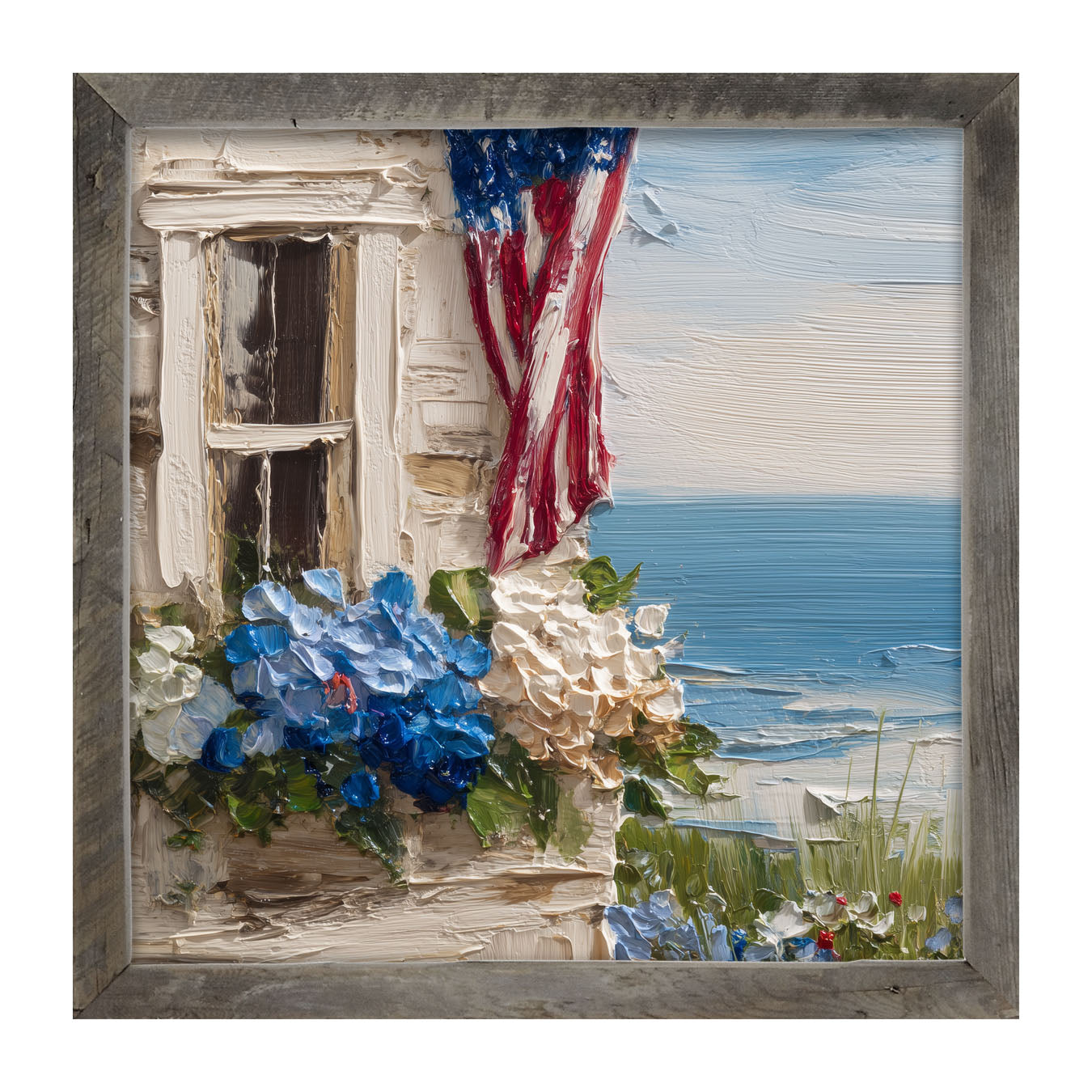 Fourth of July at the Beach House - Framed Art