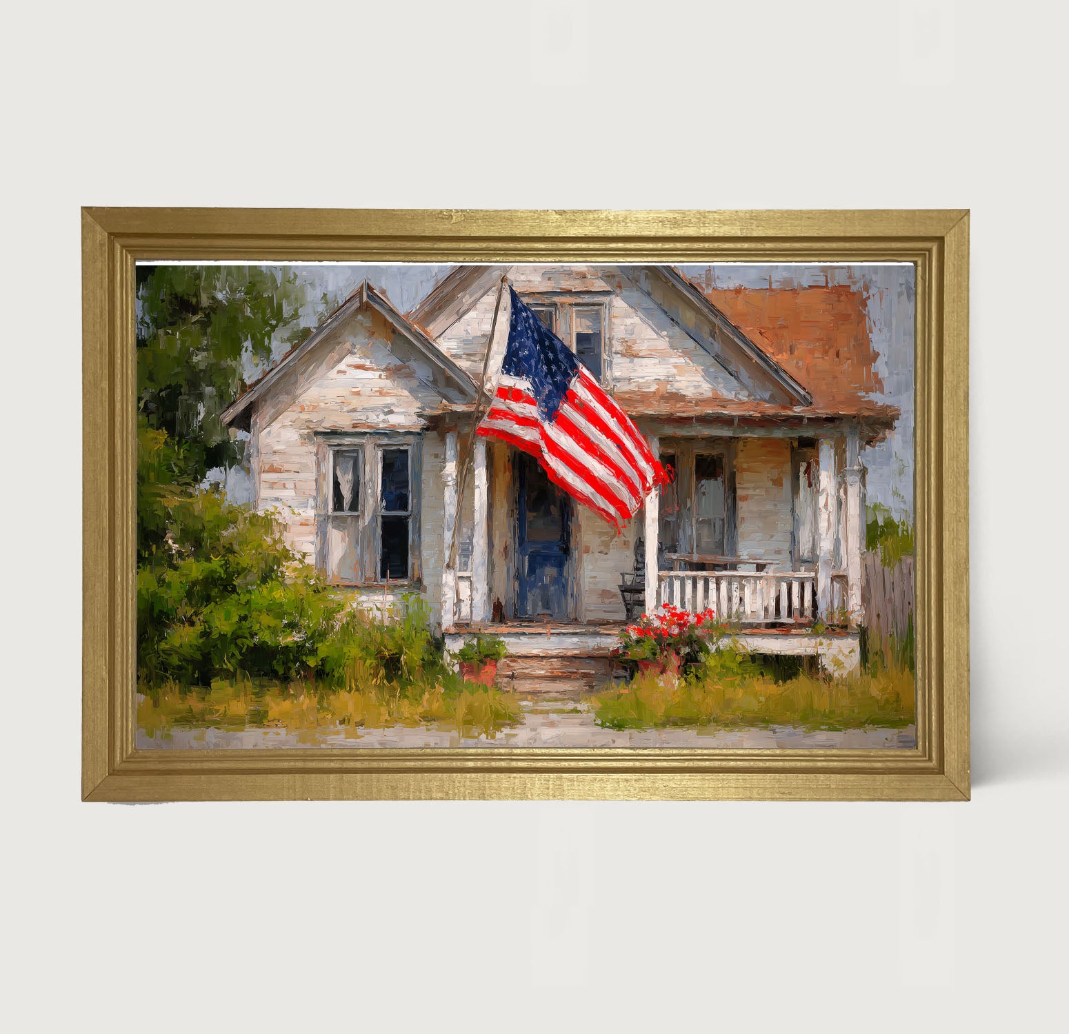 Fourth of July at Home - Framed Art