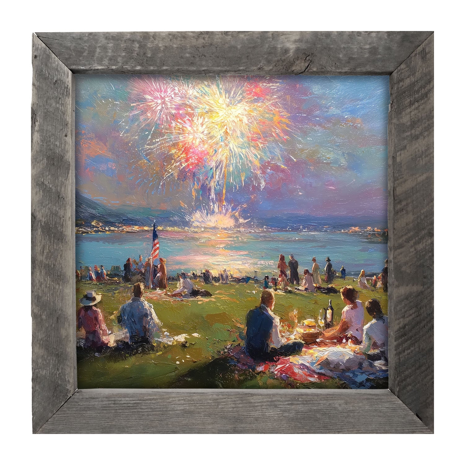 Fireworks and families at the lake