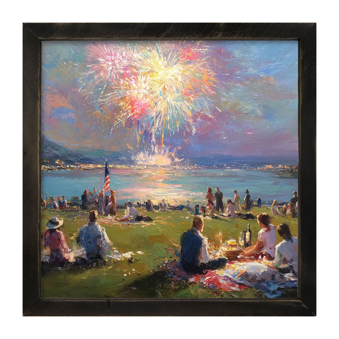 Fireworks and families at the lake