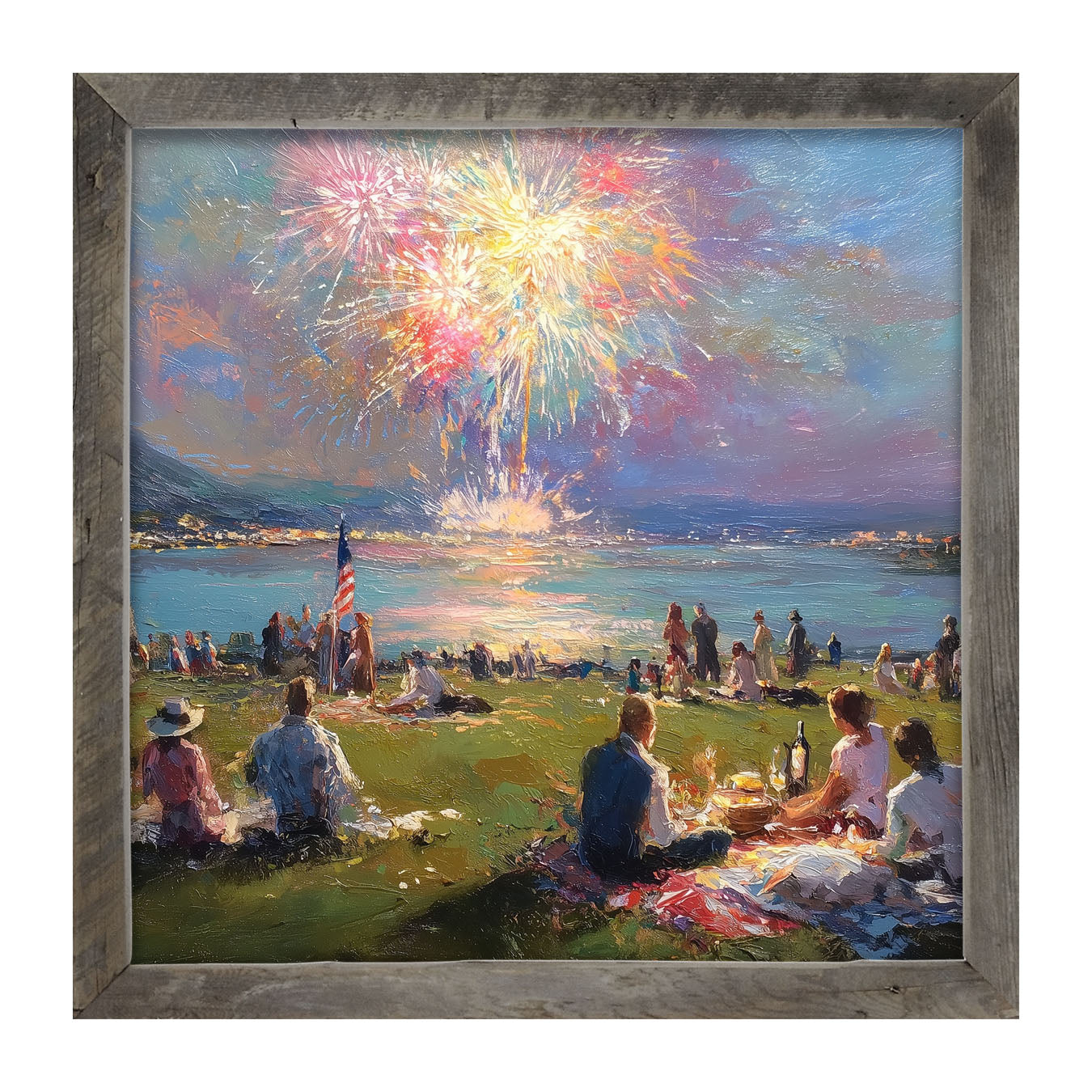Fireworks and families at the lake