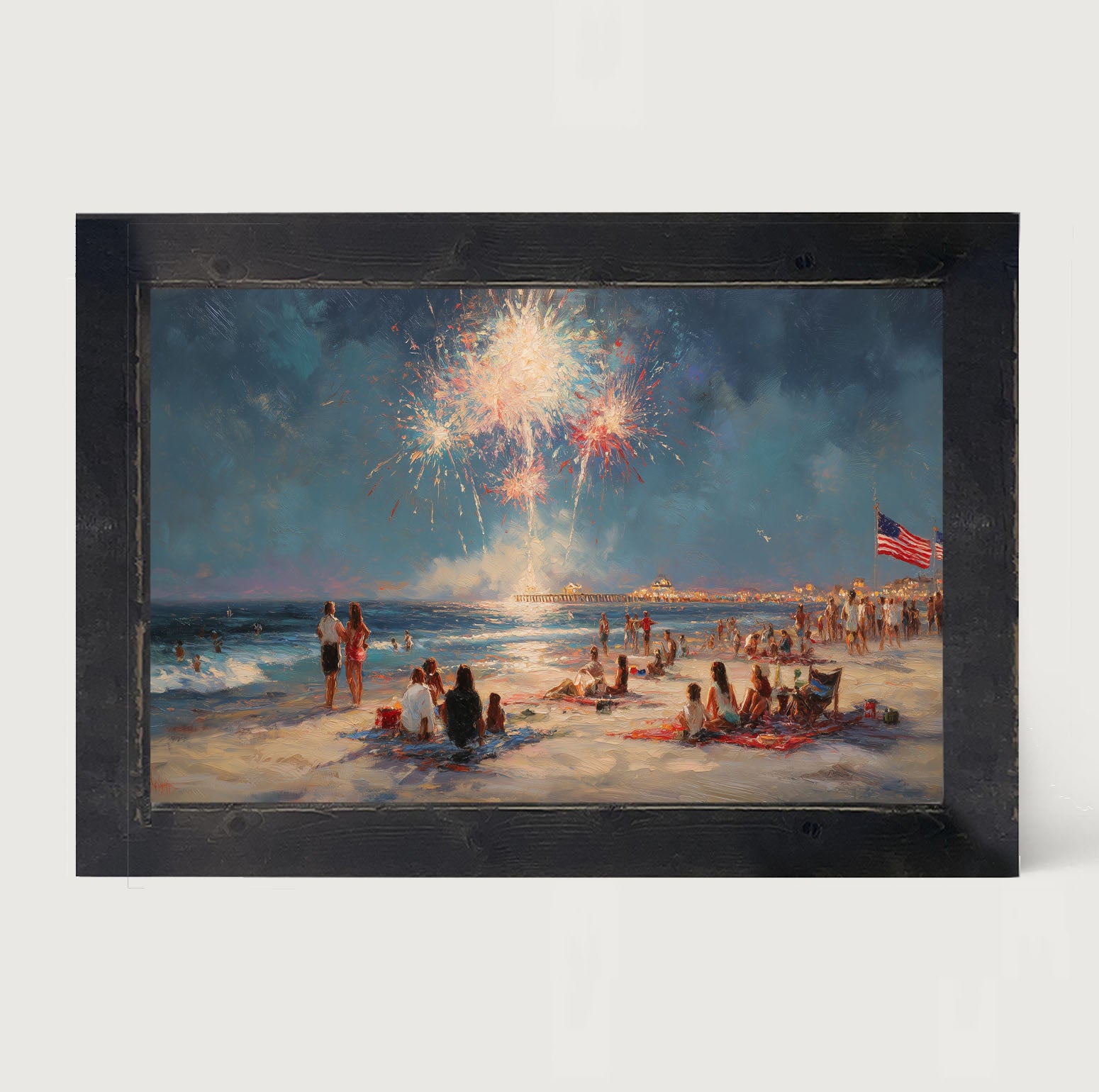 Fireworks and families on the Beach
