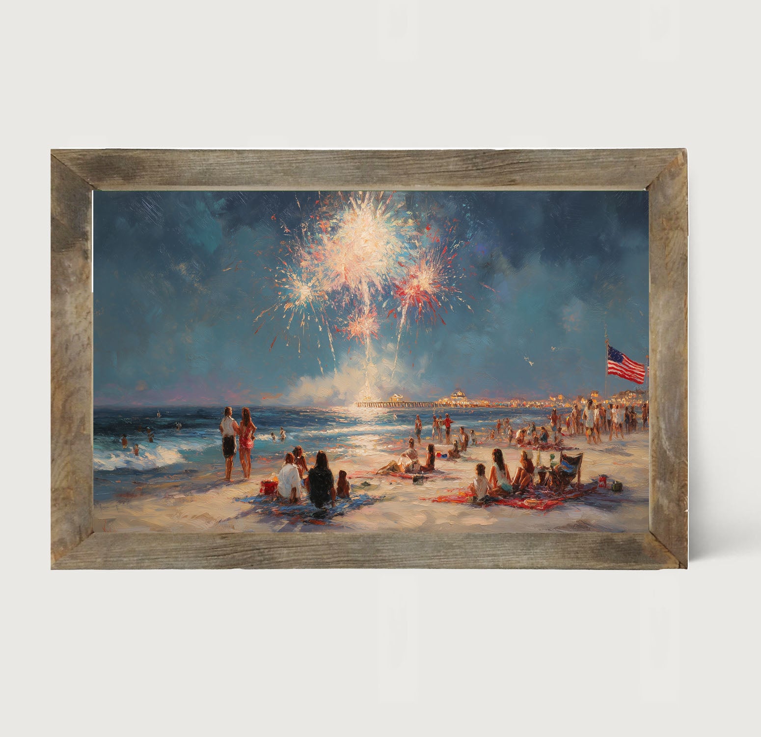 Fireworks and families on the Beach