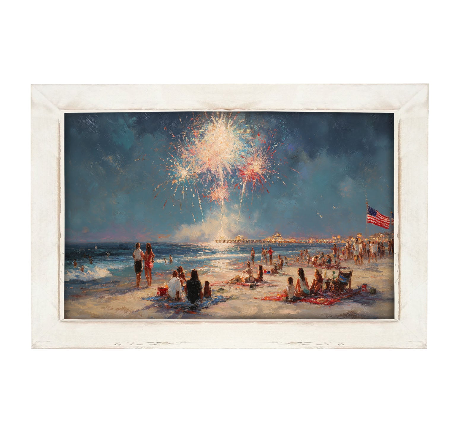 Fireworks and families on the Beach