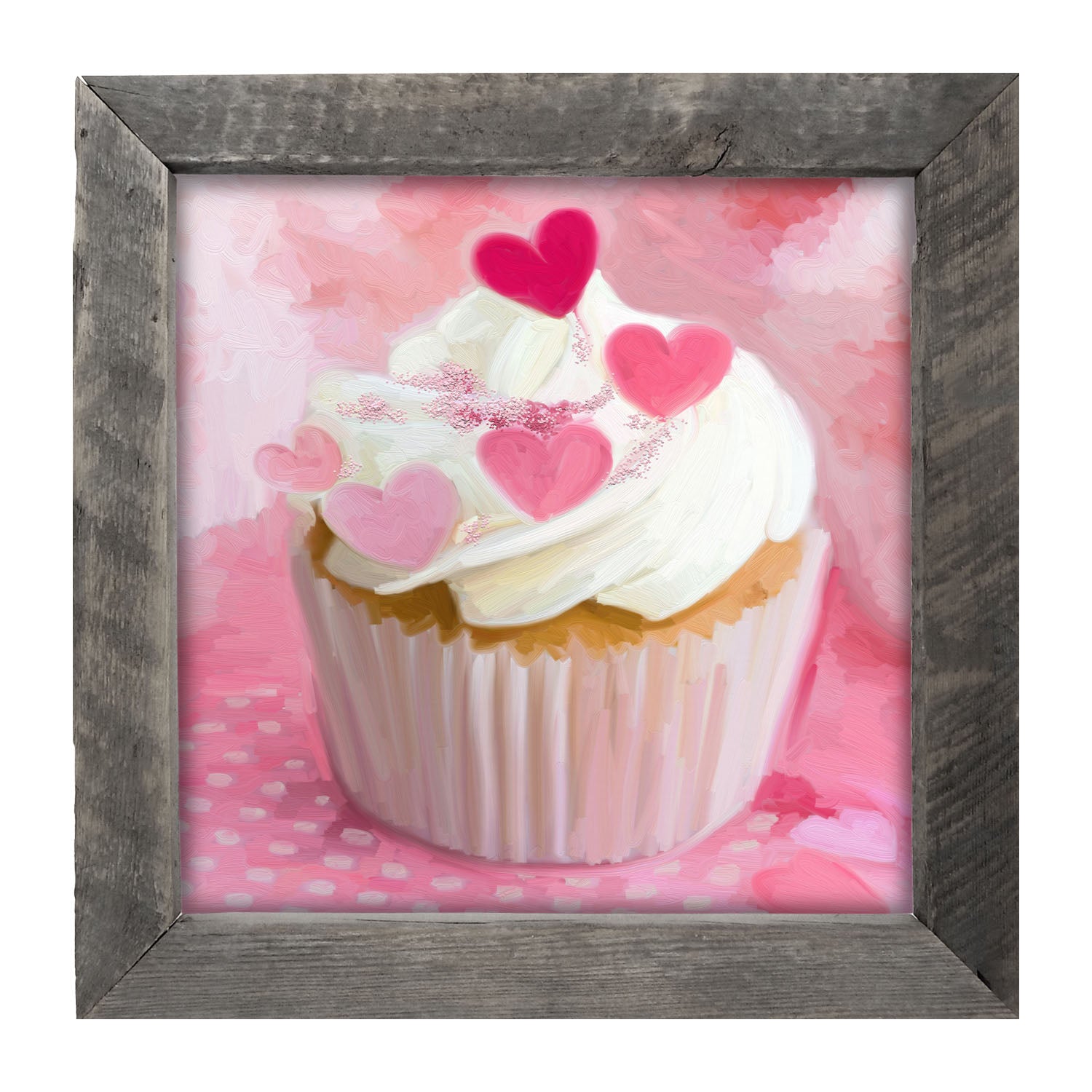 Heart Cupcakes - Framed art