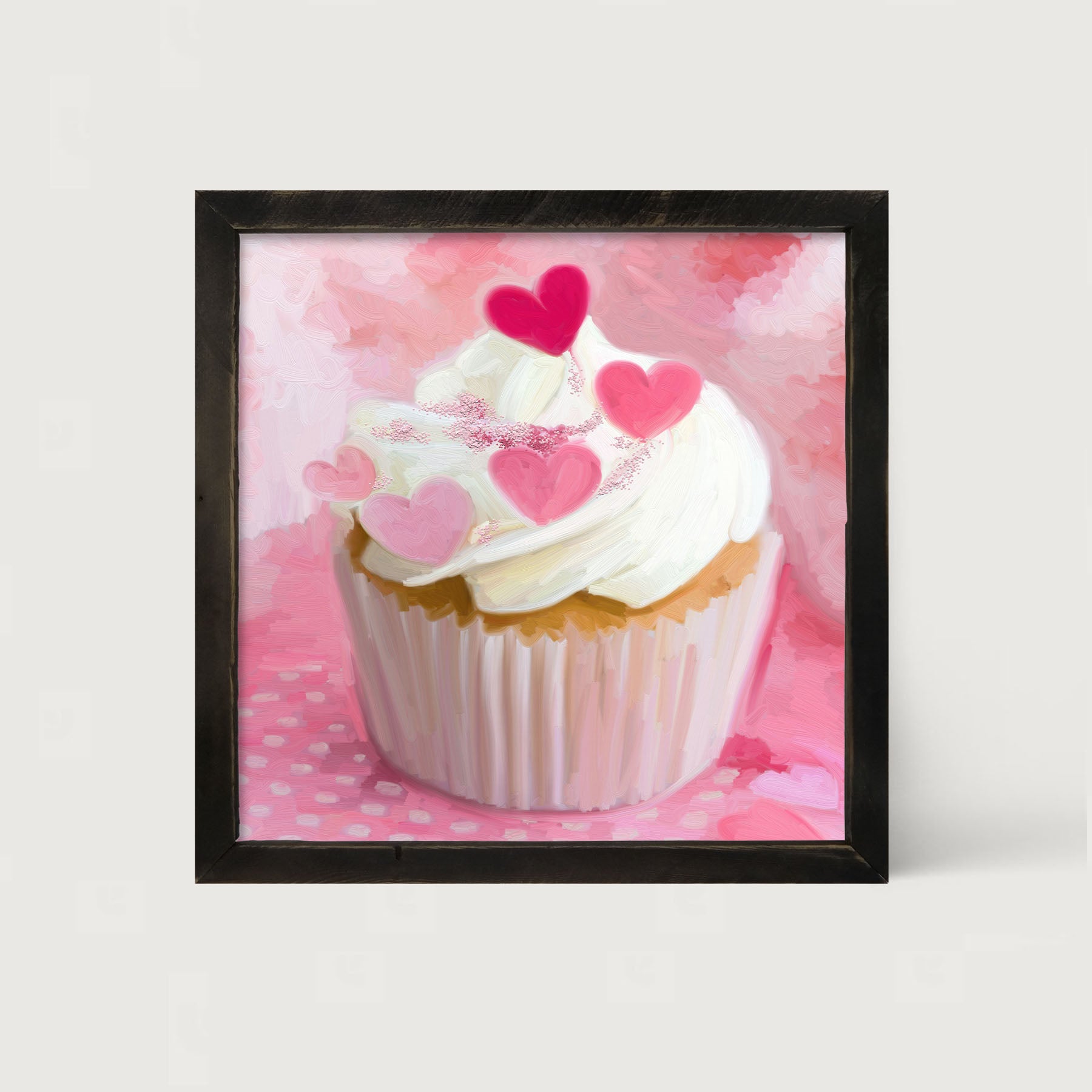 Heart Cupcakes - Framed art