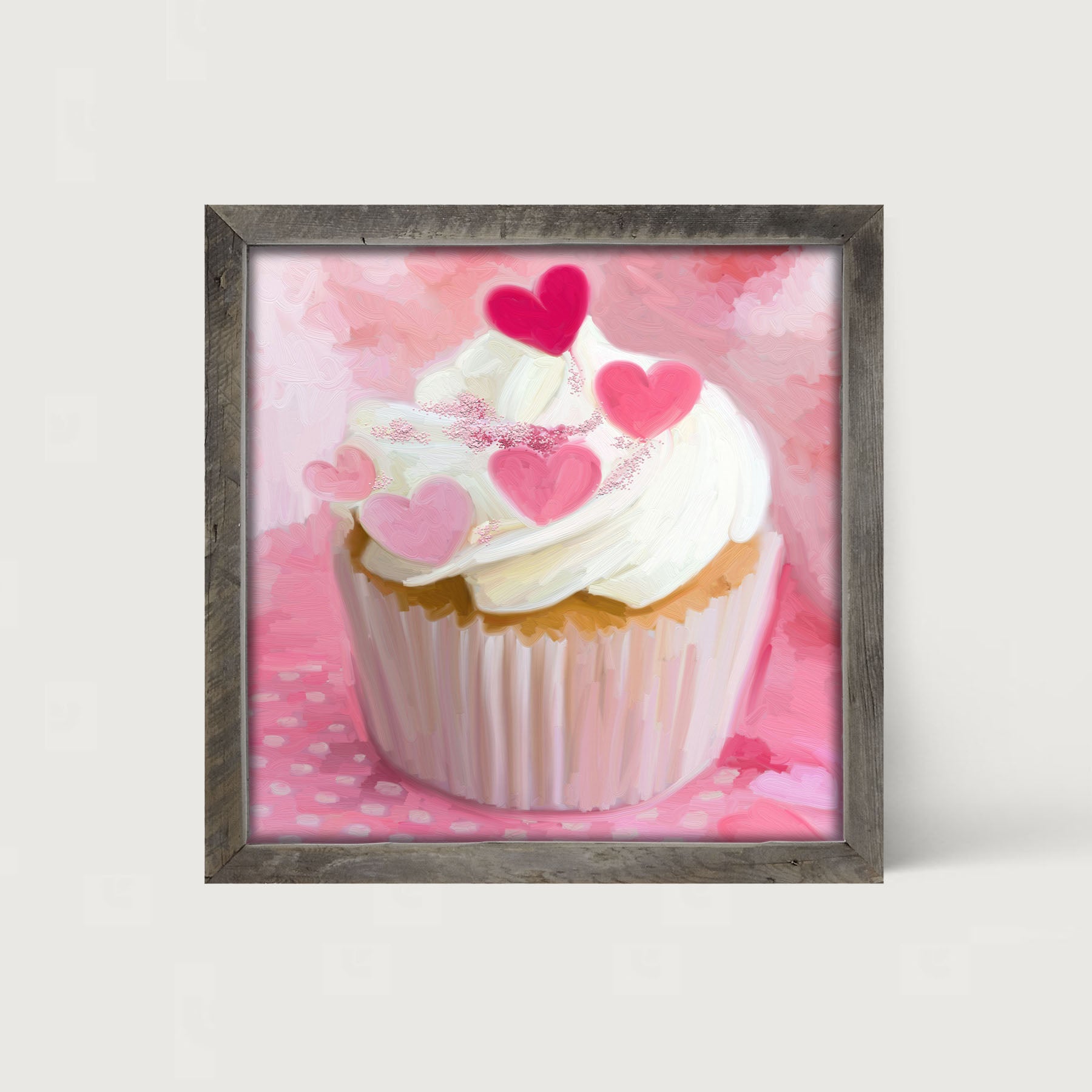 Heart Cupcakes - Framed art