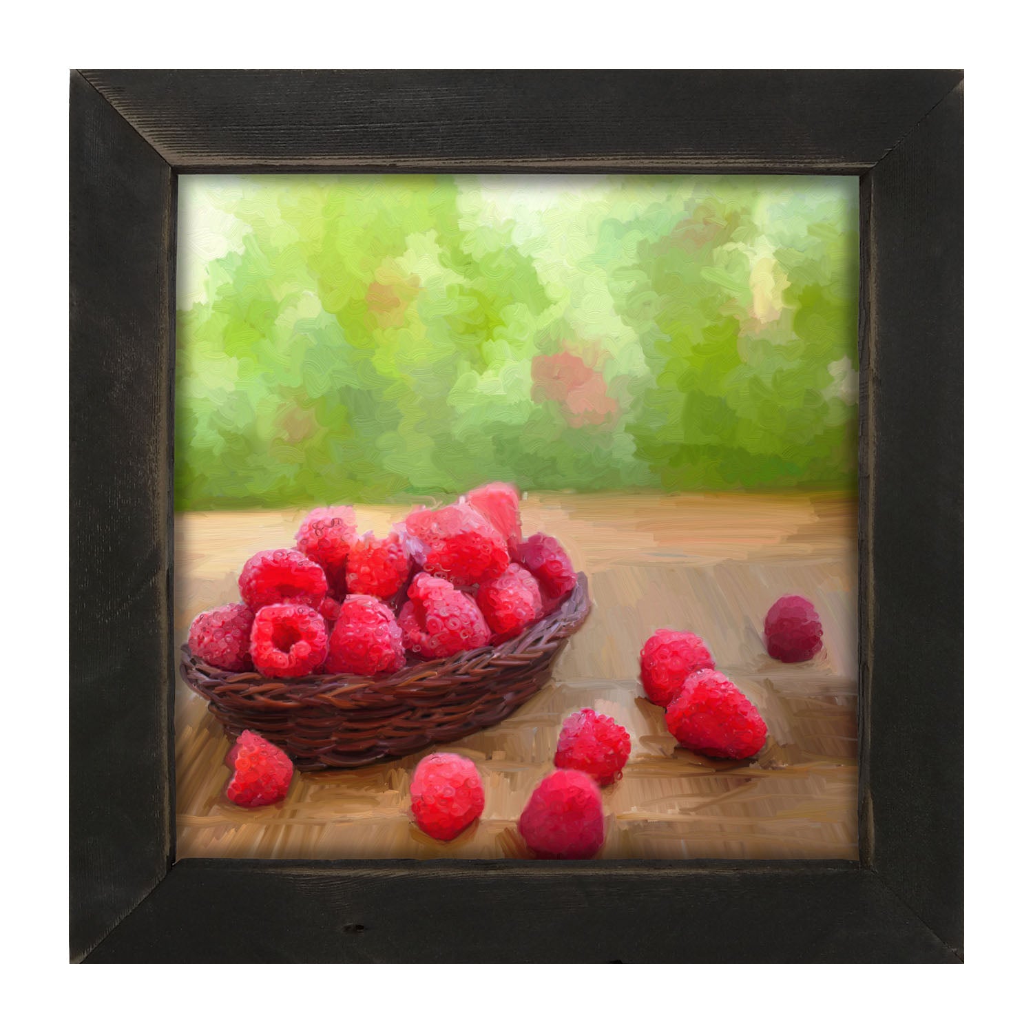 Bowl of Raspberries - Framed art