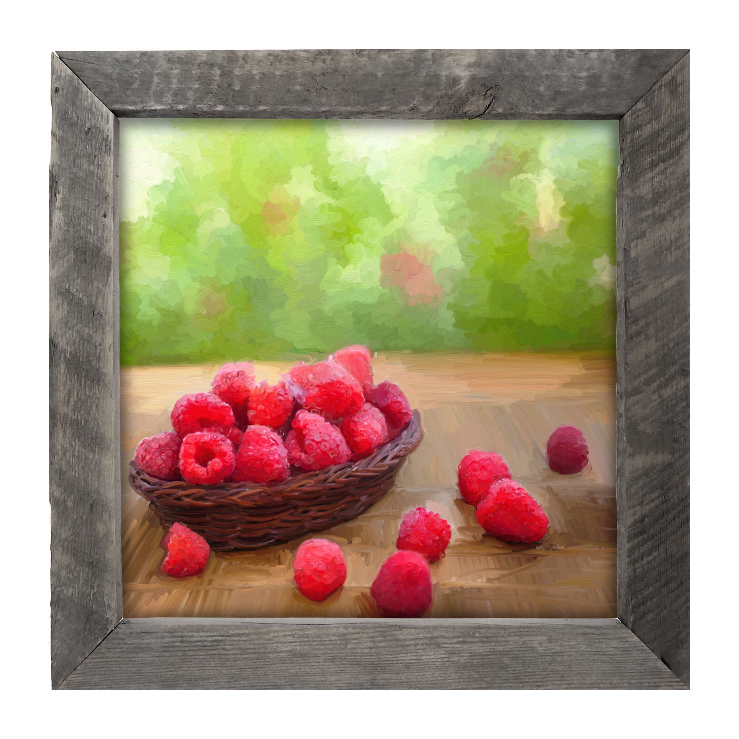 Bowl of Raspberries - Framed art