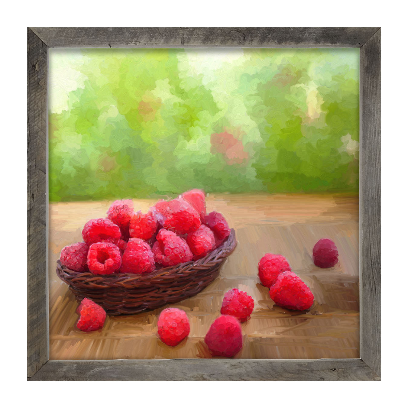 Bowl of Raspberries - Framed art