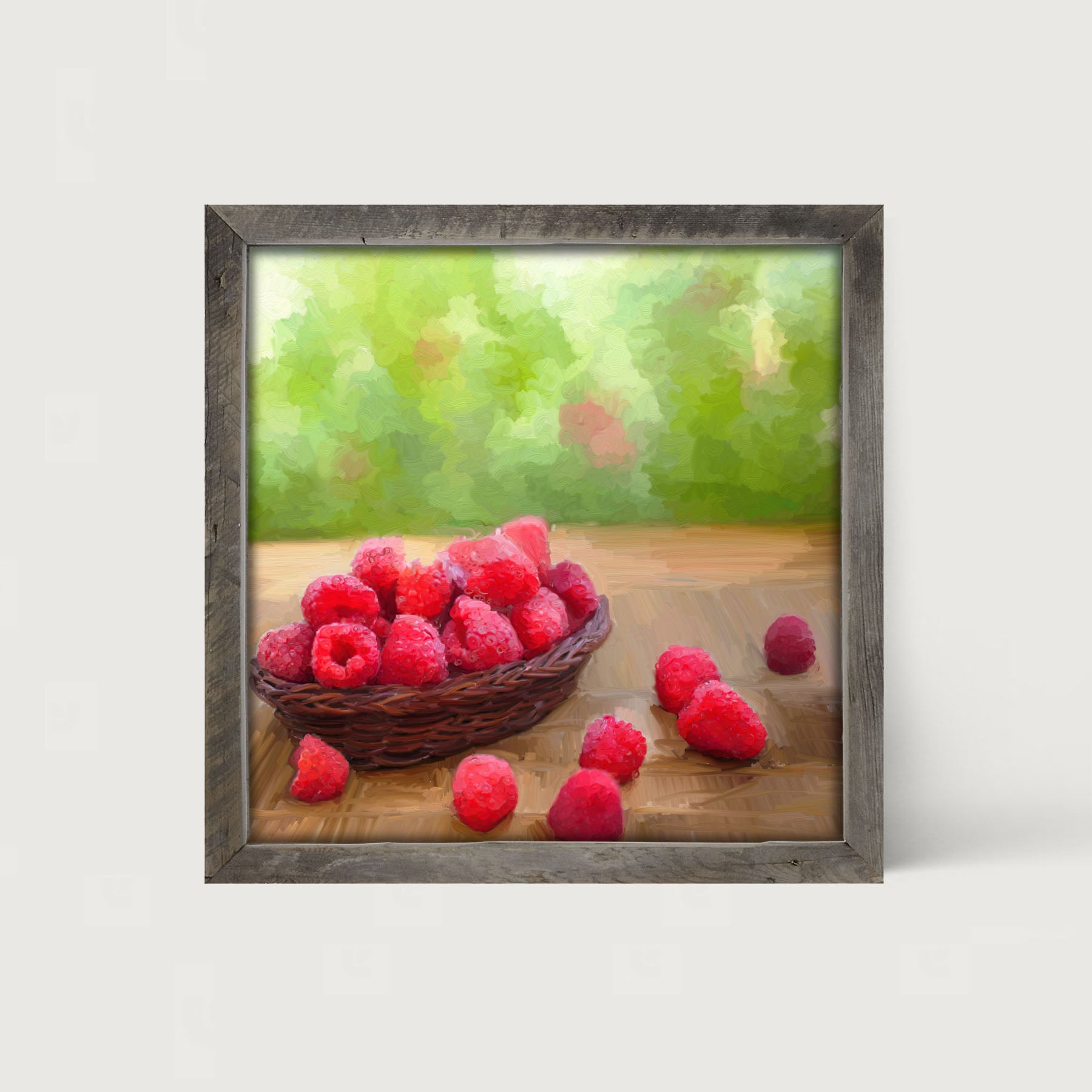 Bowl of Raspberries - Framed art