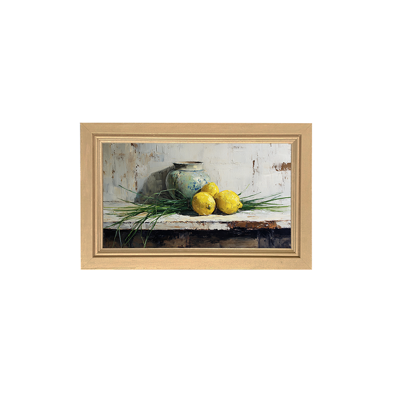 Sideboard Still Life - Three Lemons - Framed Art