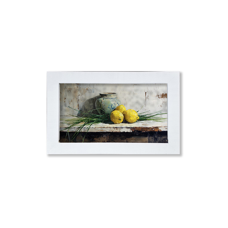 Sideboard Still Life - Three Lemons - Framed Art