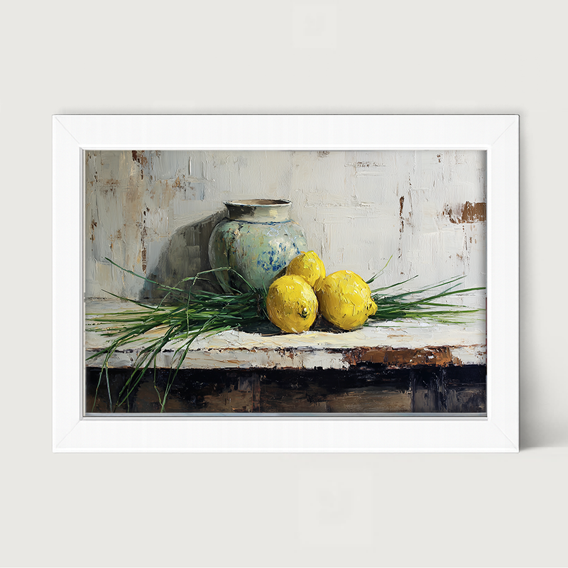 Sideboard Still Life - Three Lemons