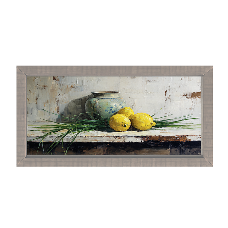 Sideboard Still Life - Three Lemons - Framed Art