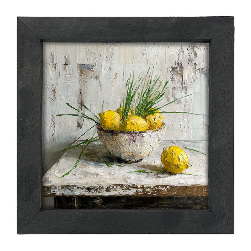 Sideboard Still Life - Bowl of Lemons - Framed Art