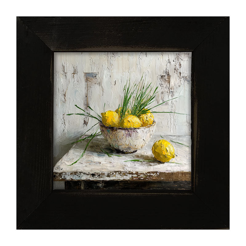 Sideboard Still Life - Bowl of Lemons - Framed Art