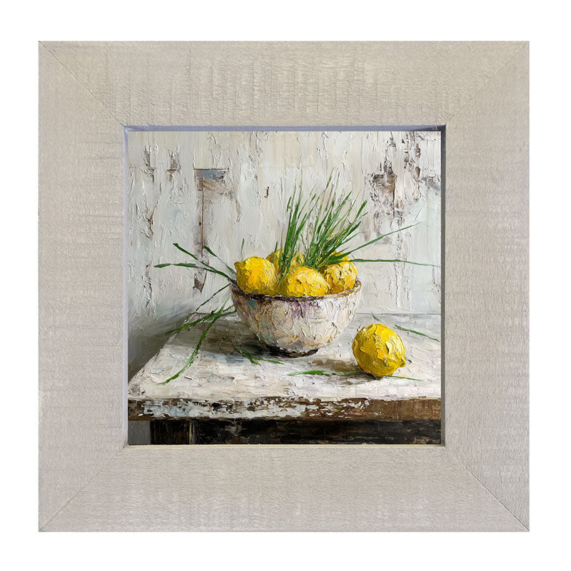 Sideboard Still Life - Bowl of Lemons - Framed Art