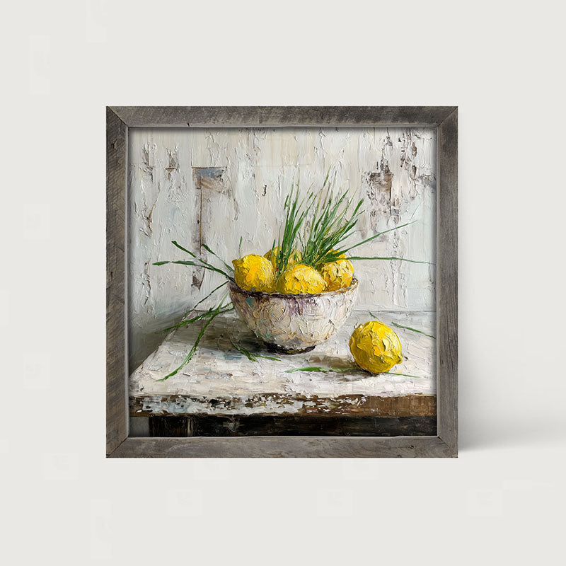 Sideboard Still Life - Bowl of Lemons