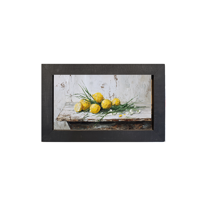 Sideboard Still Life - A Bunch of Lemons - Framed Art