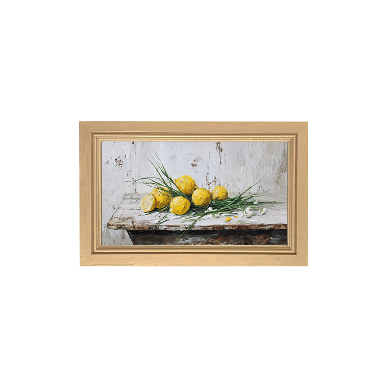 Sideboard Still Life - A Bunch of Lemons - Framed Art