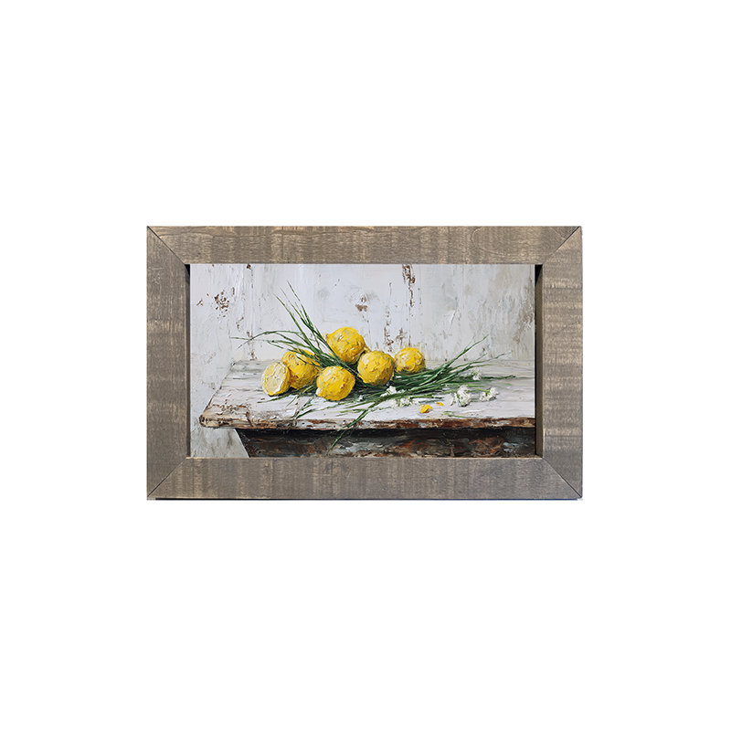 Sideboard Still Life - A Bunch of Lemons - Framed Art