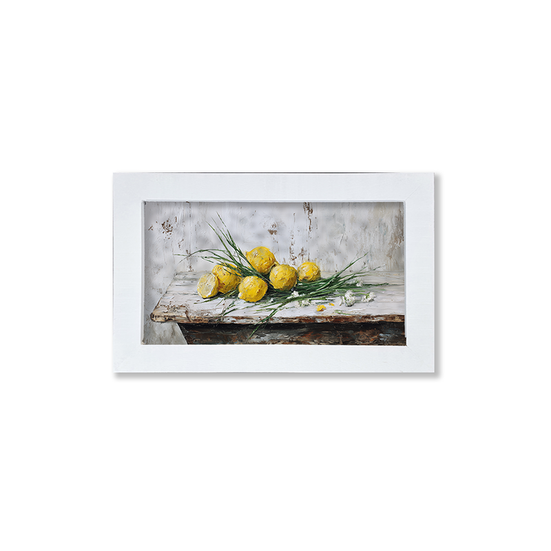 Sideboard Still Life - A Bunch of Lemons - Framed Art