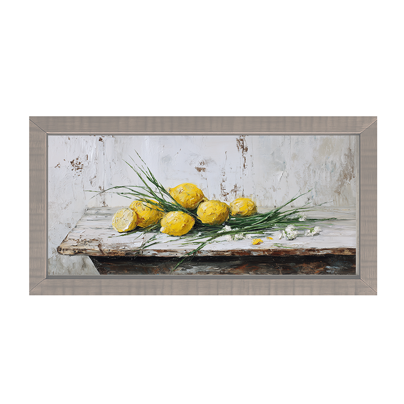 Sideboard Still Life - A Bunch of Lemons - Framed Art
