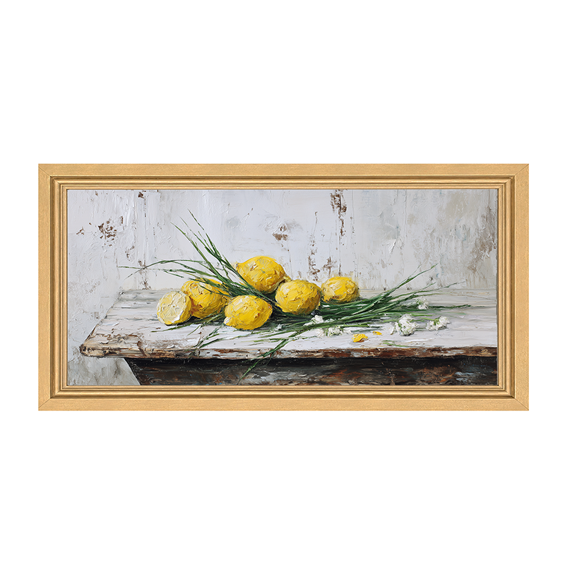 Sideboard Still Life - A Bunch of Lemons - Framed Art