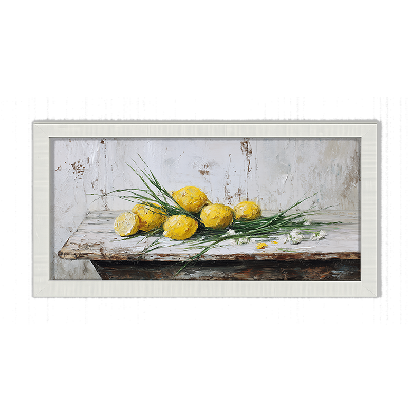 Sideboard Still Life - A Bunch of Lemons - Framed Art