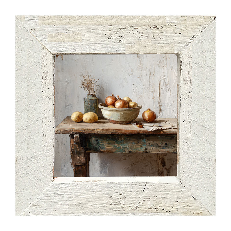 Sideboard Still Life - Bowl of Onions - Framed Art