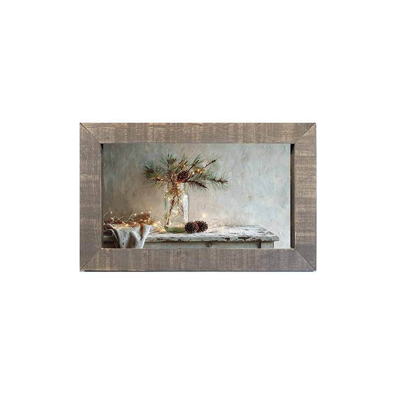 Sideboard Still Life - Pine Sprig in Jar - Framed Art