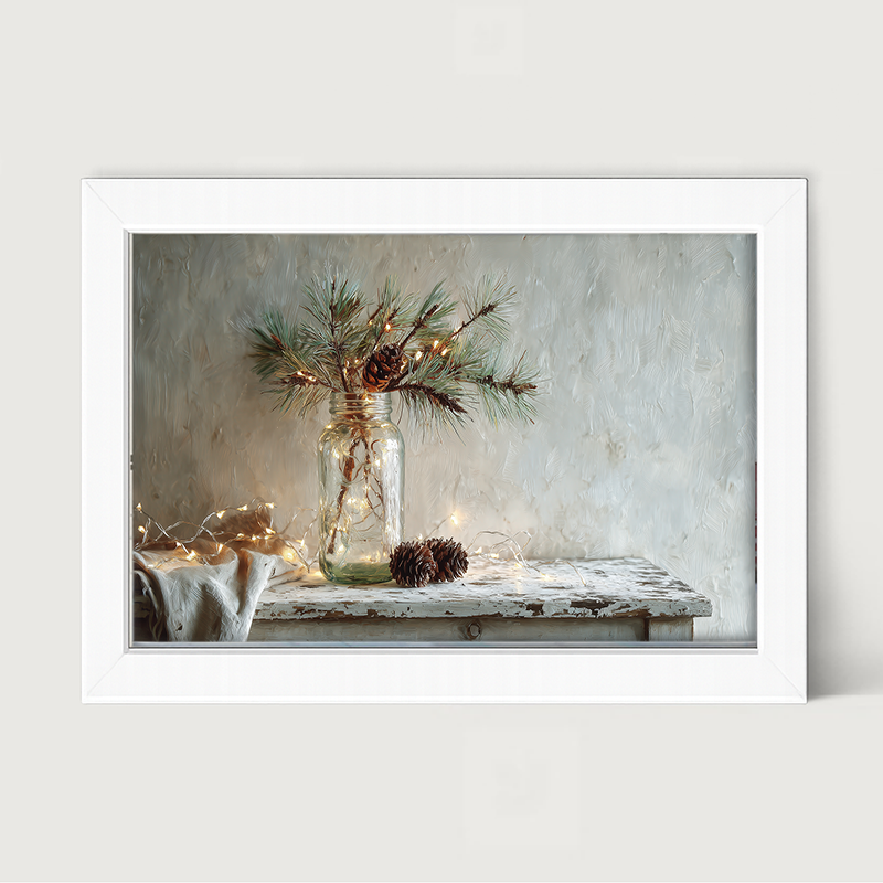 Sideboard Still Life - Pine Sprig in Jar