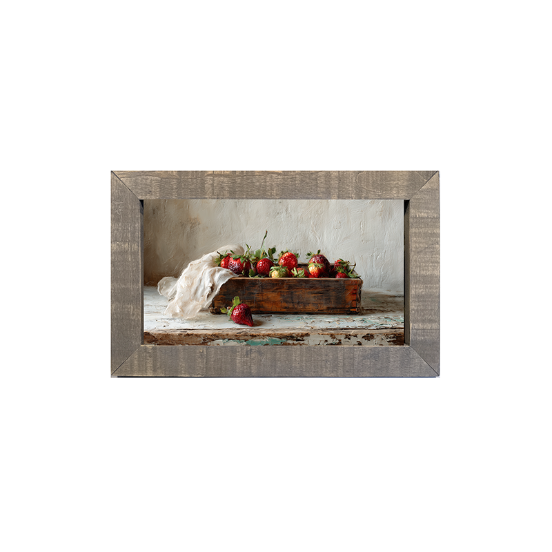 Sideboard Still Life - Box of Strawberries - Framed Art