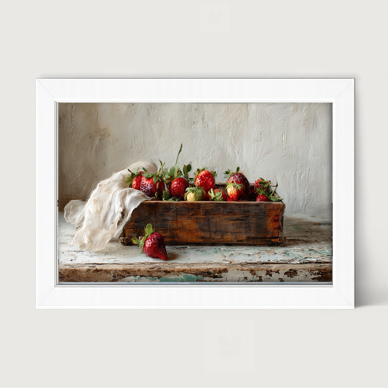 Sideboard Still Life - Box of Strawberries
