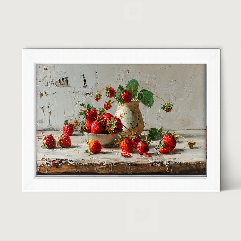 Sideboard Still Life - Strawberries Overflowing