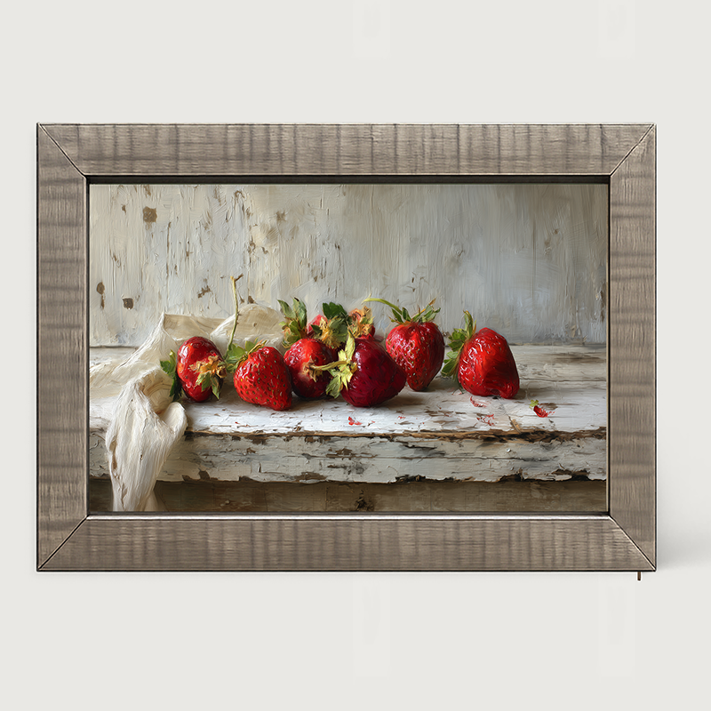 Sideboard Still Life - Strawberries with Linen