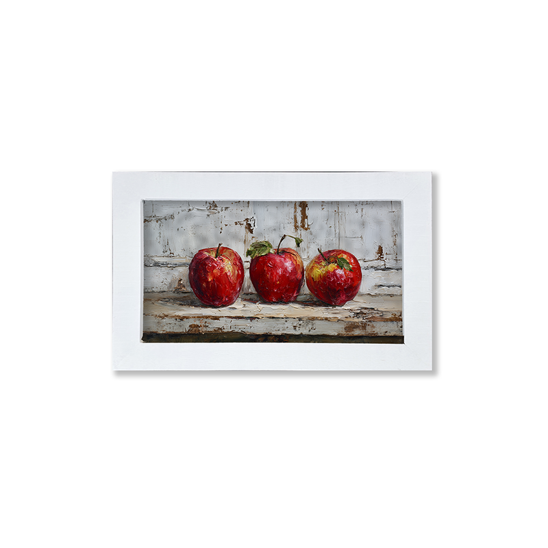 Sideboard Still Life - Three Red Apples - Framed Art