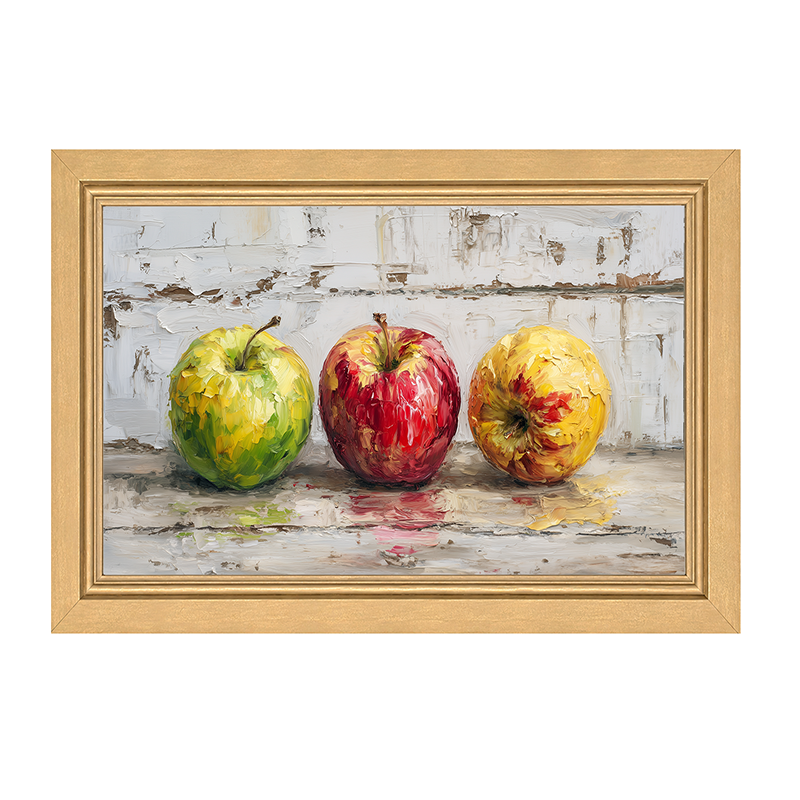 Sideboard Still Life - A Variety of Apples - Framed Art