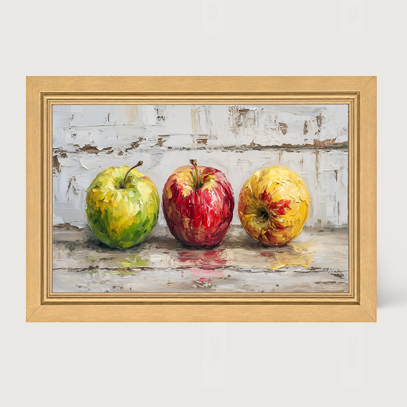 Sideboard Still Life - A Variety of Apples - Framed Art