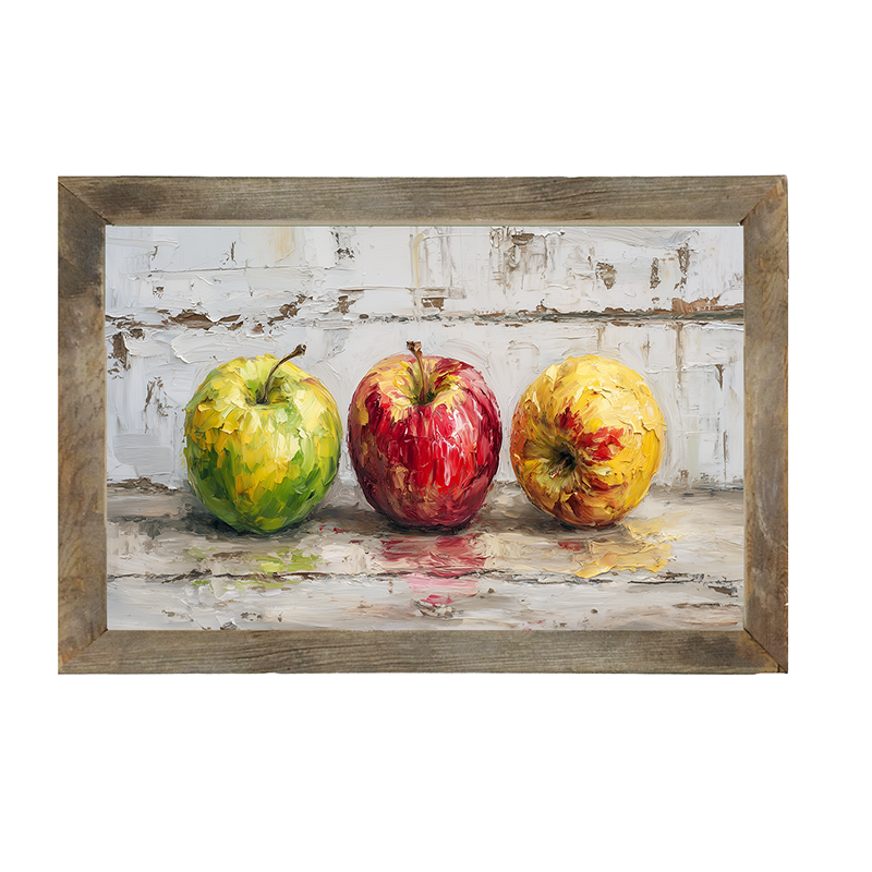 Sideboard Still Life - A Variety of Apples - Framed Art