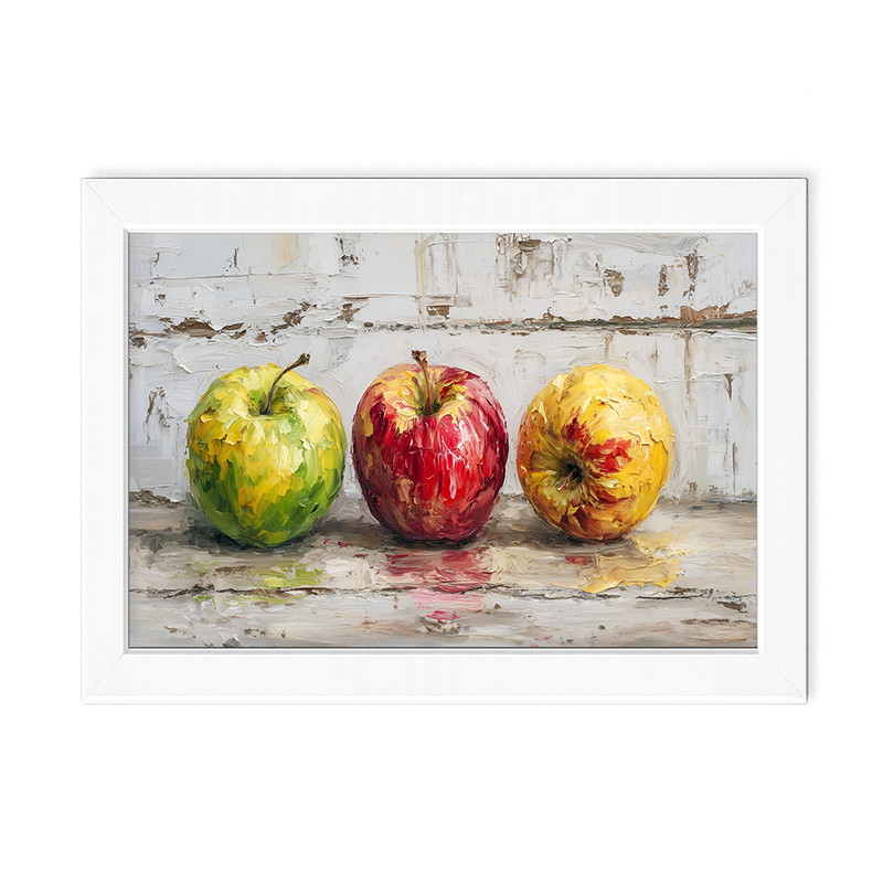 Sideboard Still Life - A Variety of Apples - Framed Art