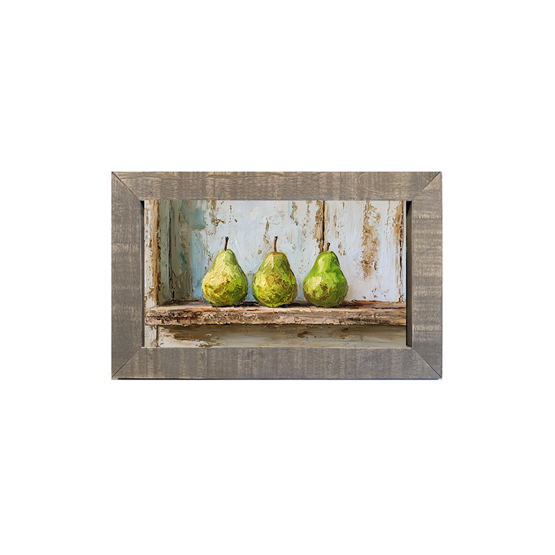 Sideboard Still Life - Three Pears - Framed Art