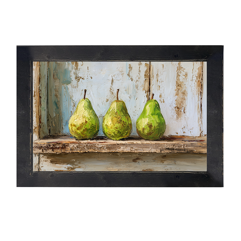Sideboard Still Life - Three Pears - Framed Art