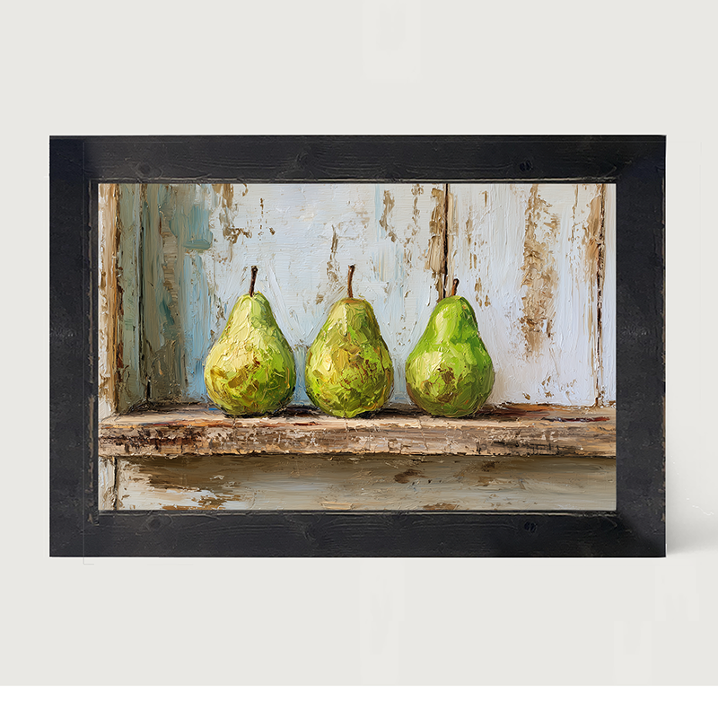Sideboard Still Life - Three Pears - Framed Art