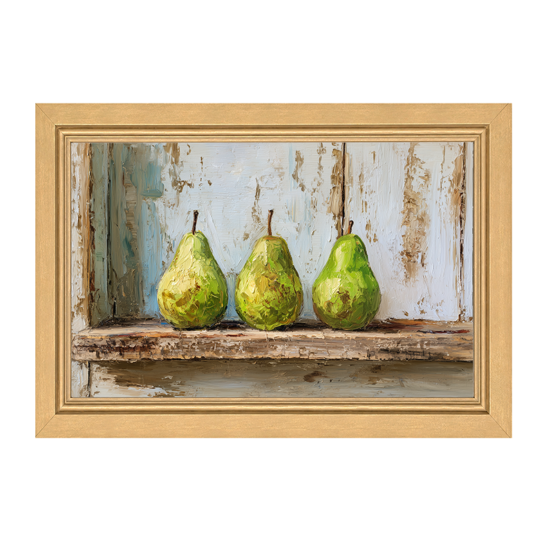 Sideboard Still Life - Three Pears - Framed Art