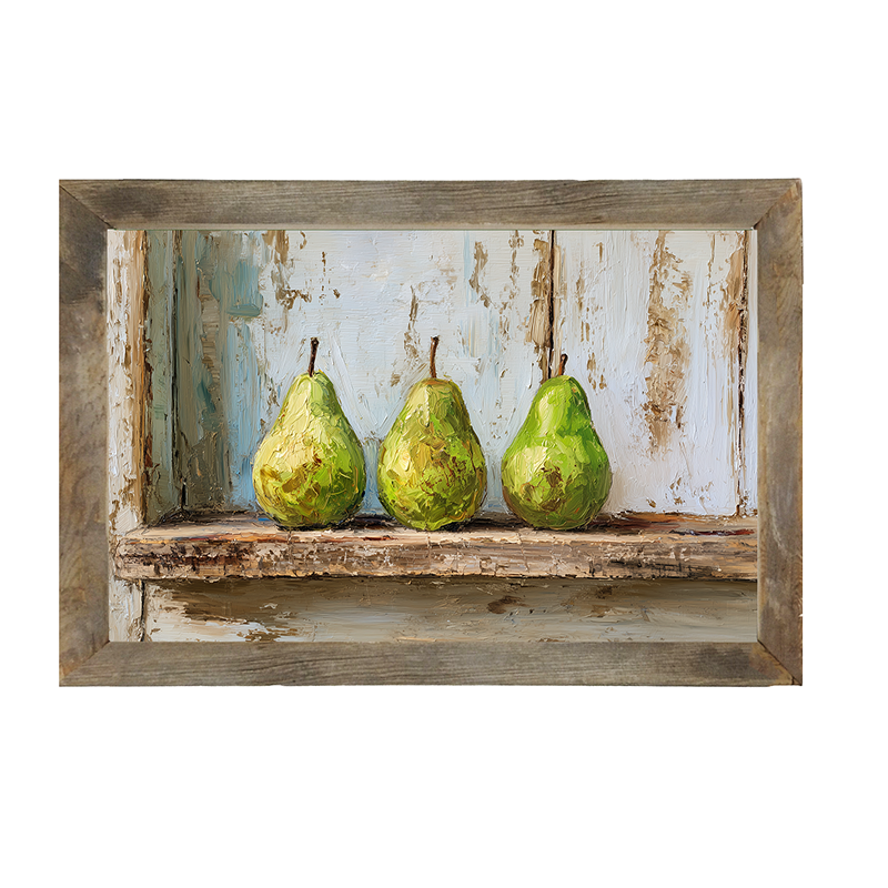 Sideboard Still Life - Three Pears - Framed Art