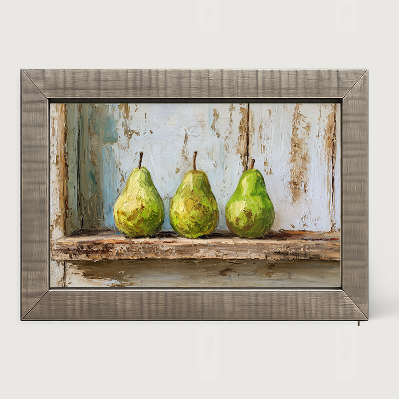Sideboard Still Life - Three Pears - Framed Art