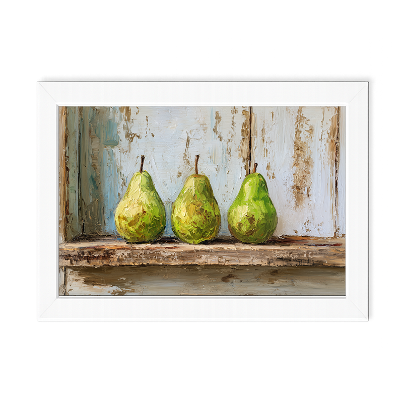 Sideboard Still Life - Three Pears - Framed Art
