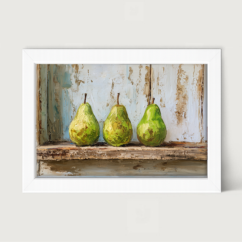 Sideboard Still Life - Three Pears - Framed Art